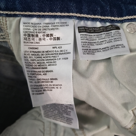 Levis wedgie High Rise Straight Leg Utility Jeans Button Fly SZ 24 - Picture 4 of 6